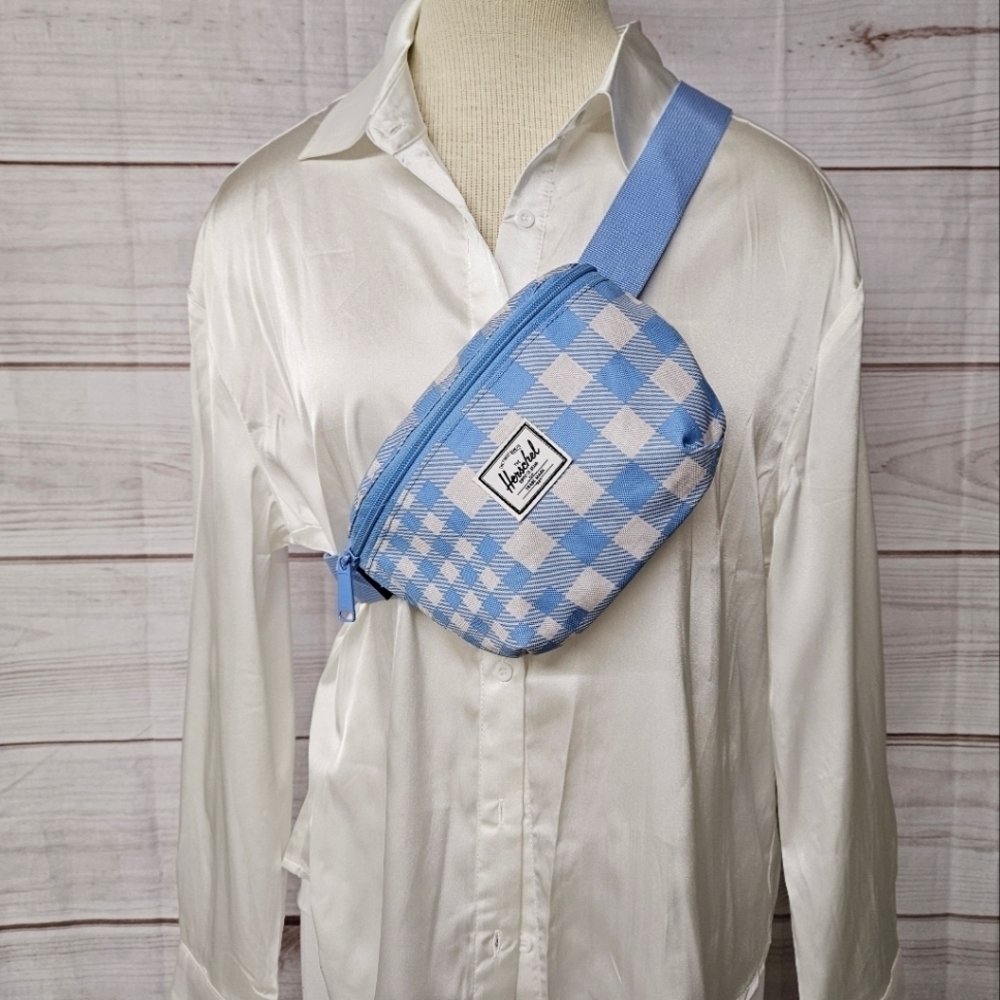 Herschel Supply Co Classic Hip Pack Bum Bag Blue Cream Plaid